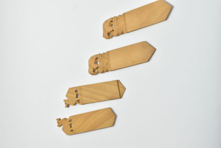 Wooden Book Mark Carved Set Of 4 Wso002 3