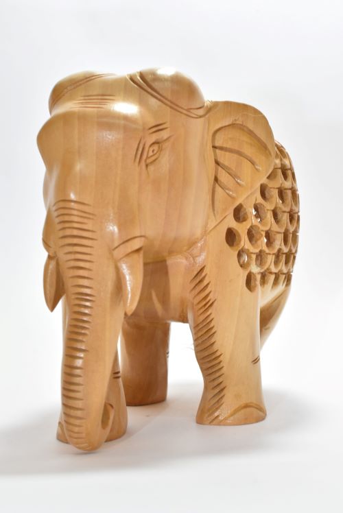 Wooden Elephant Carved Jali 3 Inch 1