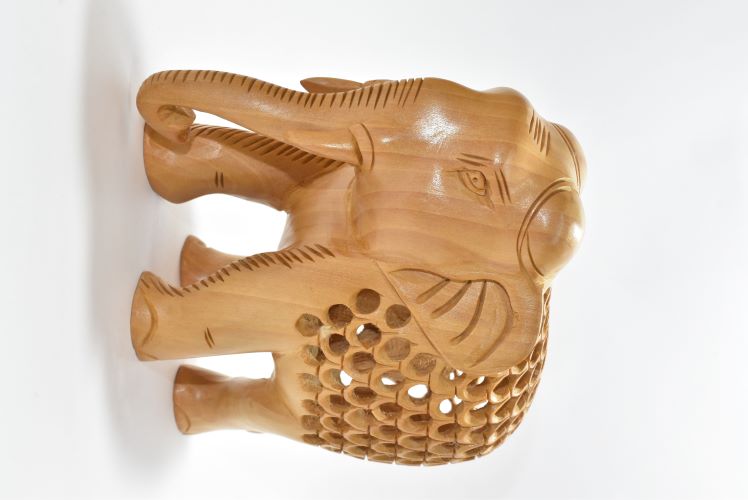 Wooden Elephant Carved Jali 3 Inch 2