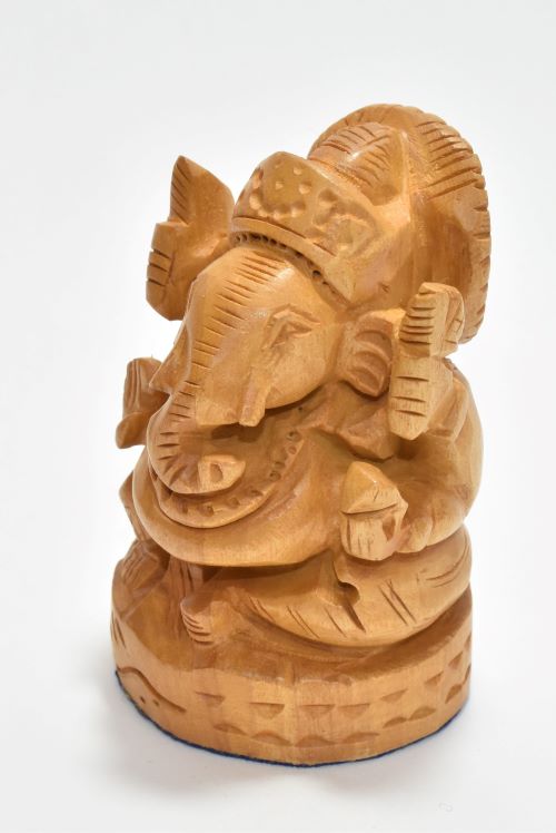 Wooden Ganesha Carved 2-5 Inch 1
