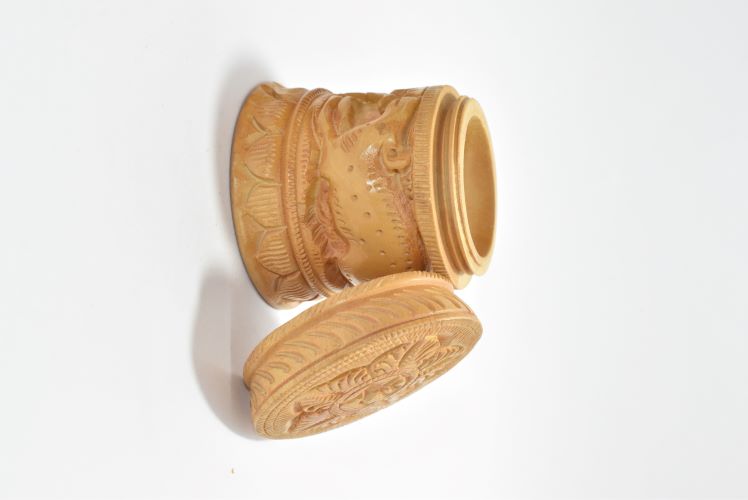 Wooden Jewellary Box Carved 2 Inch 1