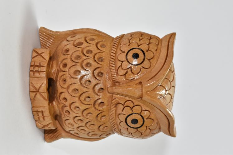 Wooden Owl Carved 2-5 Inch Wsb001 1