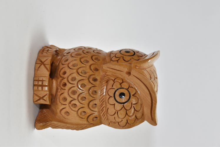 Wooden Owl Carved 2-5 Inch Wsb002 2