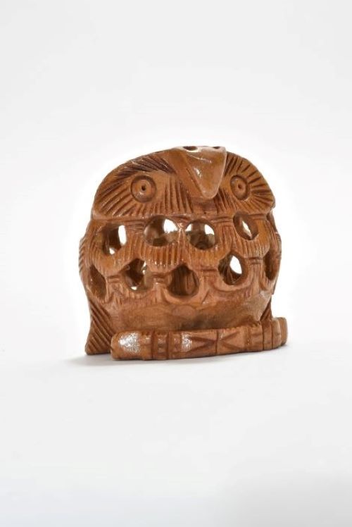 Wooden Owl Carved Jali 3-5 Inch Wsb006 3
