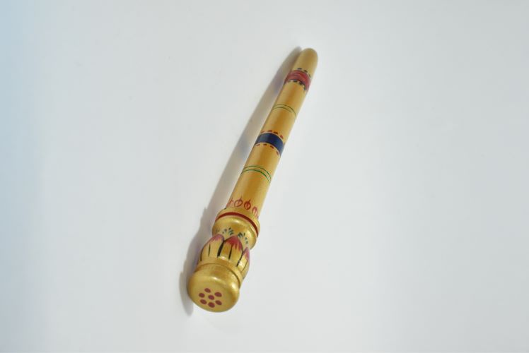 Wooden Pen Carved Painted 2