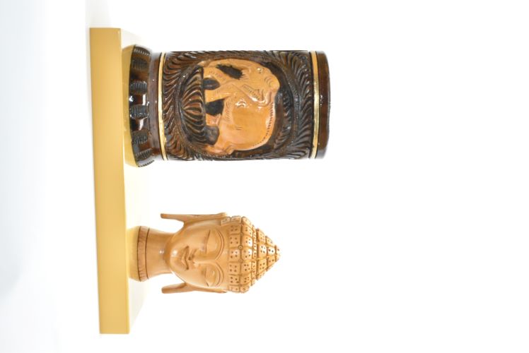 Wooden Pen Stand Antique Wso020 2